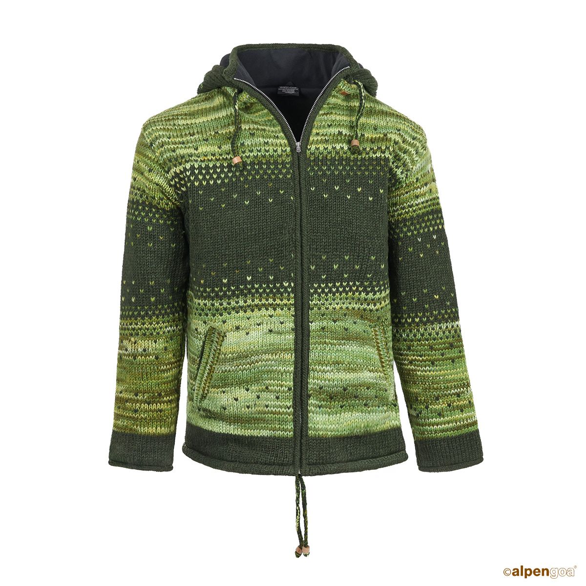 Wolljacke Modell Maximo Grün Vorderseite